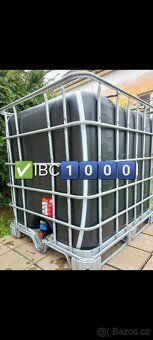 Nádrže 1000 litrů na vodu černá a bílá IBC kontejnery - 4
