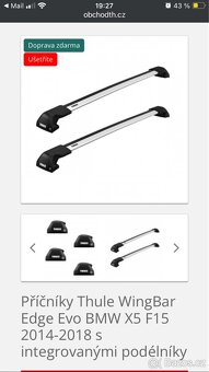 Příčníky Thule WingBar Evo Black BMW X5 F15 2014-2018 - 4