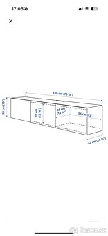 TV stolek na zeď s dřevěnou deskou - 4