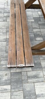 Zahradní lavice dřevěná stůl pivní set - 4
