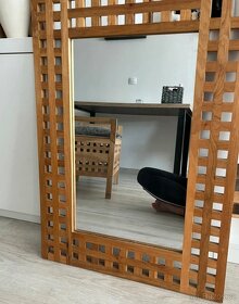 Zrcadlo v bambusovém / dřevěném rámu - 4