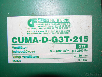 Nabízím odsávání pilin CUMA-D-G3T-215 - 4