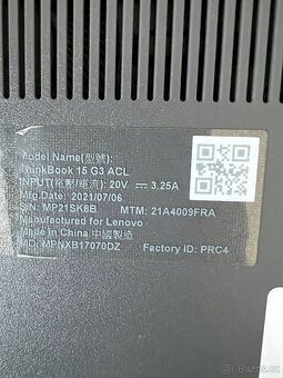 Lenovo ThinkBook 15 G3 ACL (UA/RU/EN klávesnice) - 4