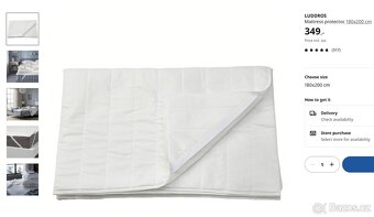 Prodám kompletní postel IKEA BRIMNES 180x200 cm s matrací a - 4