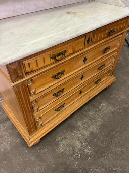 Historická komoda s mramorem a zrcadlem (134013) - 4