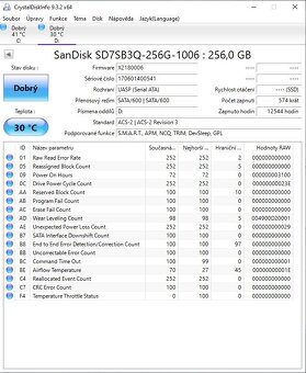 2x Sandisk ssd disk 256gb, sata III, 6gbps, formát 2,5 - 4