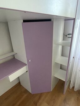 Patrová postel se stolem a skříní - 4