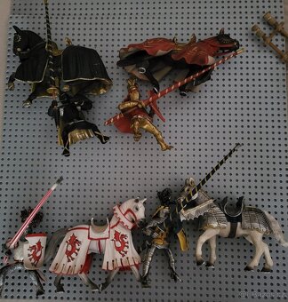 schleich rytíři pěšák a na koni drak katapul atd - 4