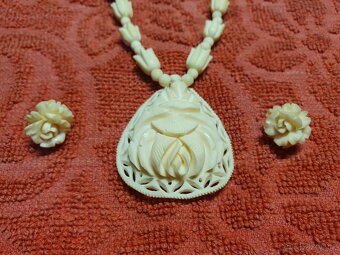 Slonovina - náhrdelník, náušnice, náramek - 4