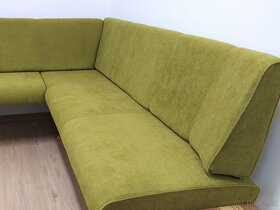 Nová jídelní rohová lavice zelená 150x200cm - 4