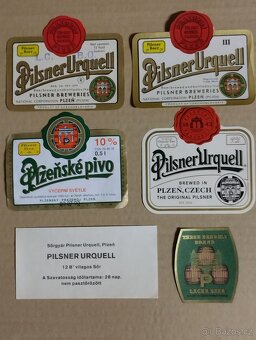 Prodám staré etikety plzeňských pivovarů - 4