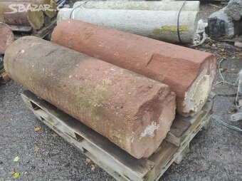 Staré kamenné sloupy, pískovcové sloupy, 4x pilíře - 4
