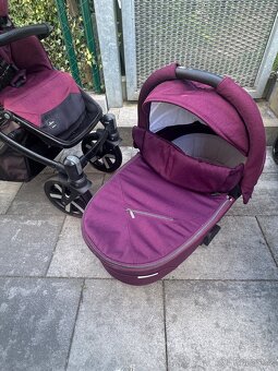 Purpurový kočárek baby design husky - 4