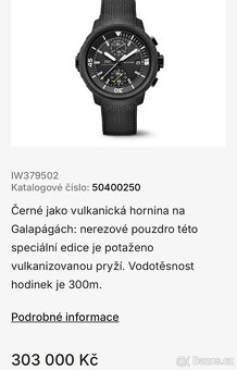 IWC Aquat. Galapagos Islands 2022 - mez. záruka 4.4.2030 - 4