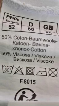 BÍLÉ TRIČKO vel.50 - 4