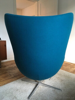 Originální křeslo Fritz Hansen Egg Egg petrolejové barvy Arn - 4