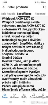 Prodám vestavěnou troubu whirpool - 4