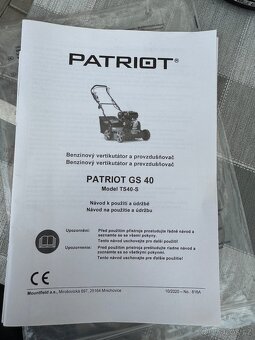 Benzinový vertikutátor patriot GS 40 - 4