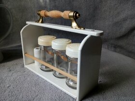 RETRO -betlém,kořenky,lampička,kovová polička - 4