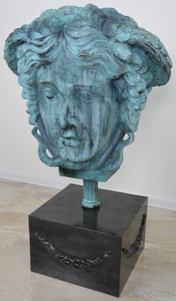 Bronzová socha - Medusa na mramoru - XXL - 98 cm - 4