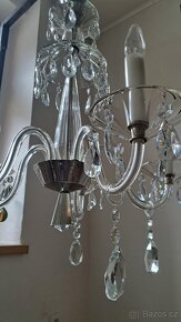 Starožitný skleněný lustr 1920-30 - 4