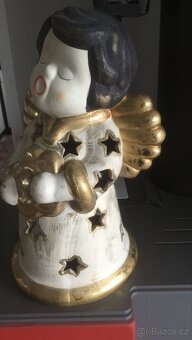 velký keramický anděl na svíčku - 4