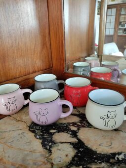 Keramické hrníčky s kočkou - 4