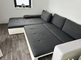 Rohová rozkládací sedací souprava - 4