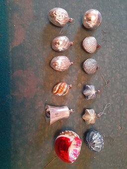 Retro skleněné vánoční ozdoby - 4