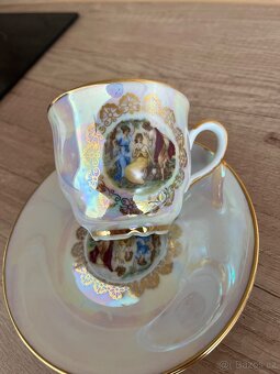 Starožitný porcelánový set hrnků - 4