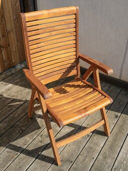 ZAHRADNÍ POLOHOVACÍ KŘESLA GENTLE, TEAK - 4