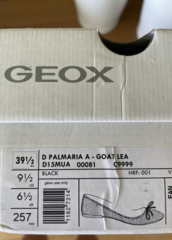 Černé celokožené baleríny Geox, vel. 39 - 4