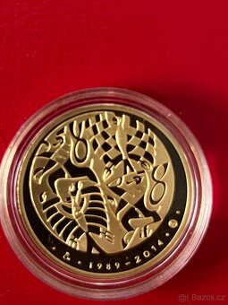 Zlato / zlatá mince 17. Listopad 1989 proof - 4