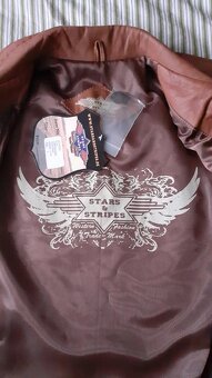 Westernová kožená vesta Stars and Stripes, nová - 4