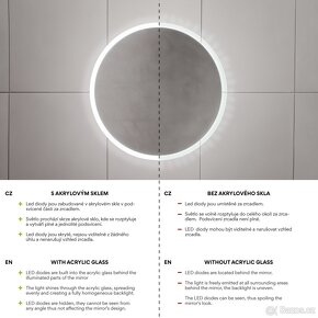 Kulaté LED zrcadlo pr. 600 s dotykovým senzorem - 4
