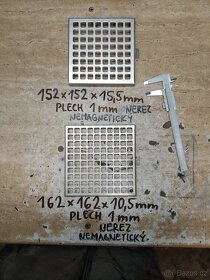 Ventilační mříže INOX 520x320mm, 162x162mm, 152x152mm - 4