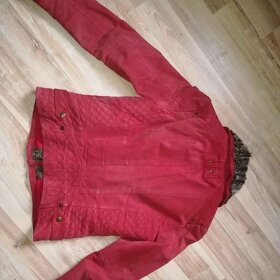 Kožená bunda vínová - 4