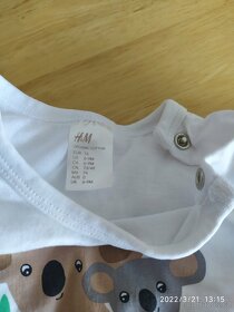 2 x bavlněné pyžamo H&M vel. 74 medvídek - 4
