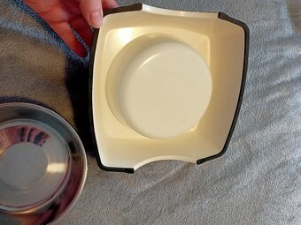 Keramická psí miska + nerezová miska 750ml - 4