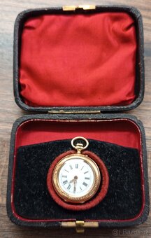 Staré pozlacené kapesní hodinky, plně funkční - 4