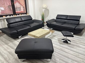 Luxusní sedací souprava  kůže 3+2+1 - 4