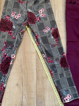 2x dívčí kalhoty 110/116 - 4