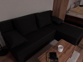 Černo-šedá sedací souprava/gauč - 4