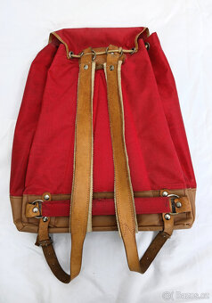 Batoh retro červený - 4