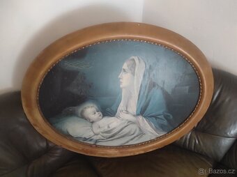 Starožitný svatý obraz velký - 4