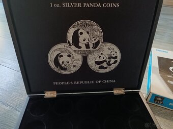2 etue na 40 (20) ks stříbrných mincí Čínská Panda - 4