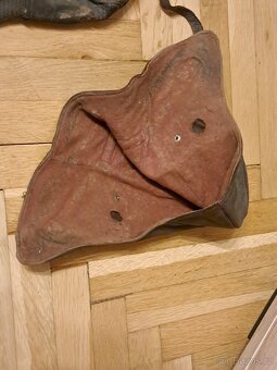 Kožené kukly na motocykl (hnědá a černá, vel. 59-60 cm) - 4