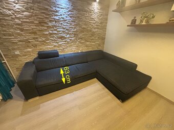 Rohová sedačka v barvě antracit - 4