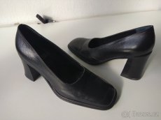 Celokožené černé dámské lodičky FABI č.38, Retro styl - 4