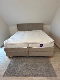 Box Spring postel, 180 x 200cm, včetně matrací a topperu - 4